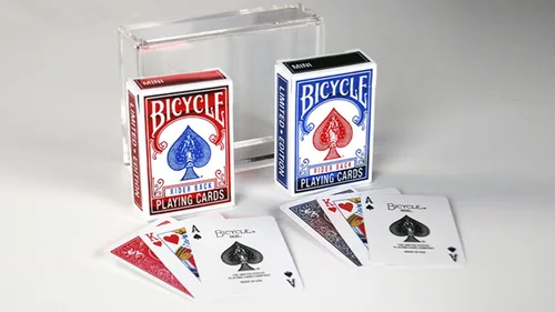 Vista 2 de Murphy's Magic Supplies, Inc. Bicycle Rider Back Mini edición limitada (paquete de 2 con pliegues de aluminio en estuche de quilates) por US Playing