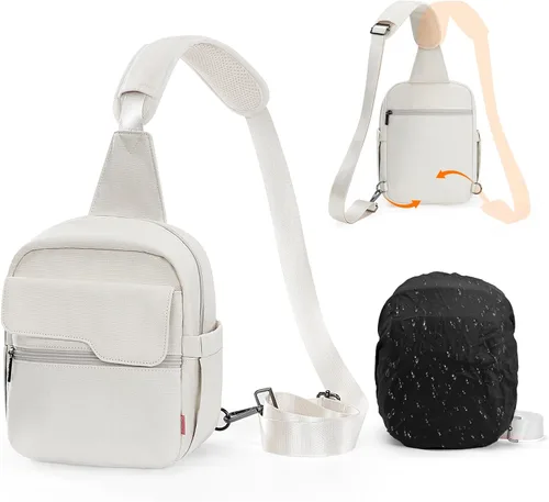Vista 14 de Cwatcun - Bolso para cámara cruzado al hombro y bandolera, maletín ligero para fotografía DSLR/SLR/sin espejo con soporte para trípode y funda