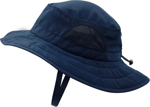 Vista 10 de Connectyle Sombrero de sol para niños y niñas, sombrero de pescador de ala ancha UPF 50+, sombrero de protección solar, sombrero transpirable