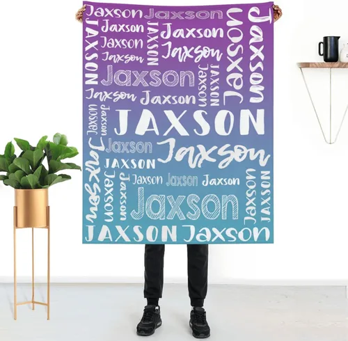 Vista 15 de Mantas de bebé personalizadas para niñas y niños con nombre, mantas de bebé personalizadas con nombre, mantas personalizadas para niños, artículos