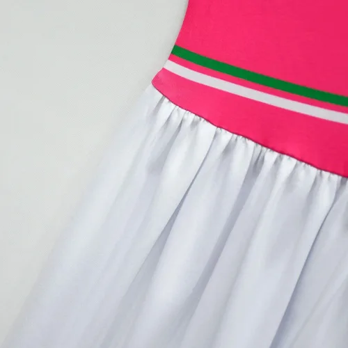 Vista 6 de Vestido de animadora para niñas con lazo para el pelo y pompón de animadora