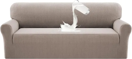 Vista 10 de Fundas de sofá impermeables dobles para sofás, funda elástica para silla antideslizante, lavable, protector de muebles a prueba de fugas para niños