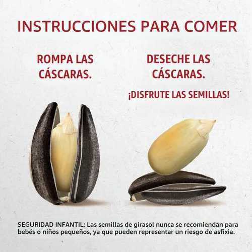 Vista 8 de Semillas de girasol de sodio reducidas jumbo (paquete de 4) 5.25 onzas cada una