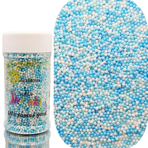 Vista 26 de SE Si&Moos Pink Nonpareil Sprinkles - Mini perlas comestibles de 0.079 in Rosa bebé