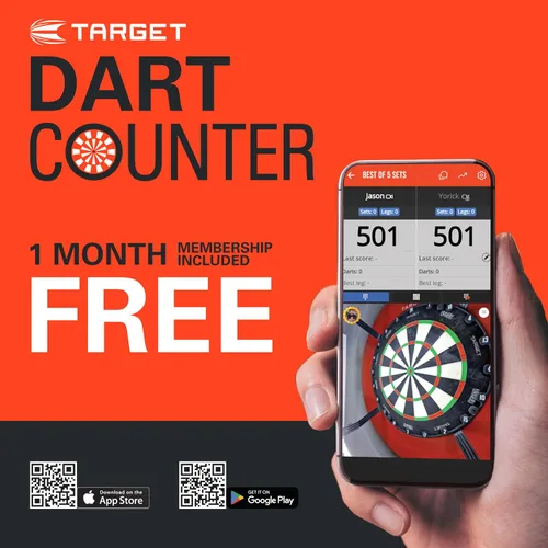 Vista 6 de Target Darts Phil Taylor Tungsten Steel Tip Darts Set - Dart Counter App Coupon Bundle