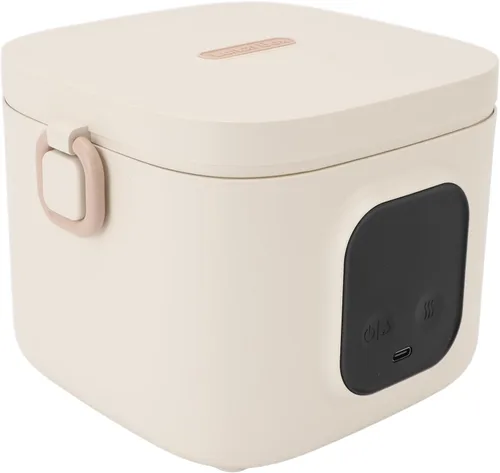 Vista 6 de Fiambrera eléctrica, calentador de alimentos portátil recargable de 27.1 fl oz, calentador de alimentos para oficina, camping, viajes