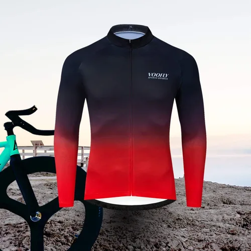 Vista 9 de Camisas de ciclismo de manga larga con bolsillos reflectantes cremallera completa MTB bicicleta desgaste