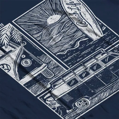 Vista 5 de Volkswagen Beach Life Camper Doodle - Camiseta para hombre