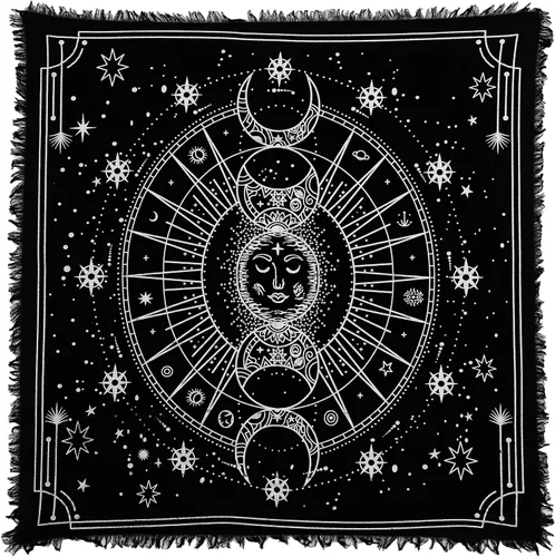 Vista 7 de Indian Consigners Paño de Altar de Fases Lunares Tarot Celestial Cubo Cuadrado Colgante de Pared Mantel para Lugares Sagrados Decoración del Hogar
