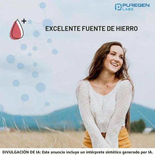 Vista 8 de Puregen Labs Gluconato Ferroso 324 mg [Alta Potencia] Suplemento de Hierro, Suave para el Estómago - 100 Tabletas Iron Supplement, Iron Pills