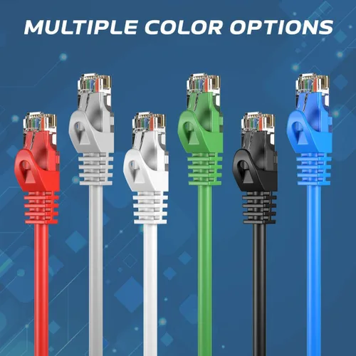 Vista 6 de Cables Direct Online Paquete de 2 cables de conexión Ethernet de red Cat5e de 1.5 pies, cable de Internet de 350 Mhz, compatible con PC, laptop