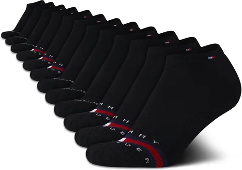 Vista 17 de Tommy Hilfiger Womens 12 Pack Lightweight Cushioned Low Cut No Show Socks Negro (black Logo)