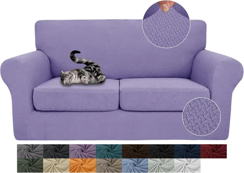 Vista 61 de JIVINER Fundas de Sofá de 4 Piezas para Sofá de 3 Cojines Funda Elástica de Sofá con 3 Fundas de Cojines de Asiento Funda de Sofá Gruesa Ajustada