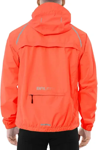 Vista 7 de baleaf Chaqueta impermeable para hombre con capucha ligera reflectante A-Negro