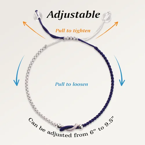 Vista 43 de Pulseras hechas a mano, pulseras para mujeres y hombres, pulsera ajustable con inicial, regalos de joyería para mamá, esposa, novia, ella, amigos
