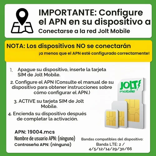 Vista 5 de Kit de iniciación - Tarjeta SIM de datos Jolt Mobile para cámara, rastreadores GPS, routers, tabletas y dispositivos IoT - Kit SIM 3 en 1, estándar
