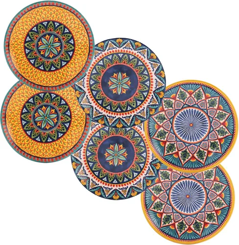 Vista 8 de Bico Blossom Symphony - Juego de 6 platos pequeños de 6 pulgadas de cerámica para aperitivos, postres, para bocadillos, ensaladas, decoración