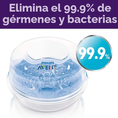Vista 2 de Philips AVENT Esterilizador de vapor de microondas para biberones, chupetes, tazas y más, SCF281/05