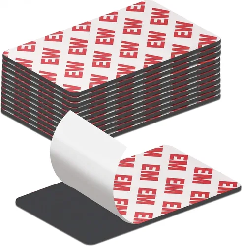 Vista 10 de Tiras Magnéticas Flexibles (2.54x7.62 cm / 75x25x2 mm) con Adhesivo 3M en la Parte Posterior – Fuertes Imanes de Nevera para DIY, Manualidades