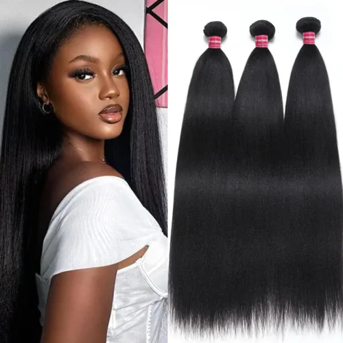 Vista 8 de Cabello 7 a malayo liso, 4 paquetes sin procesar, vírgenes, extensiones de pelo, cabello humano con longitudes mixtas, 100% cabello humano
