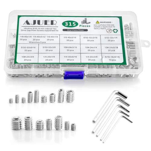 Vista 10 de 360PCS Tornillo de cabeza Allen hexagonal M2.5/M3/M4/M5/M6/M8
