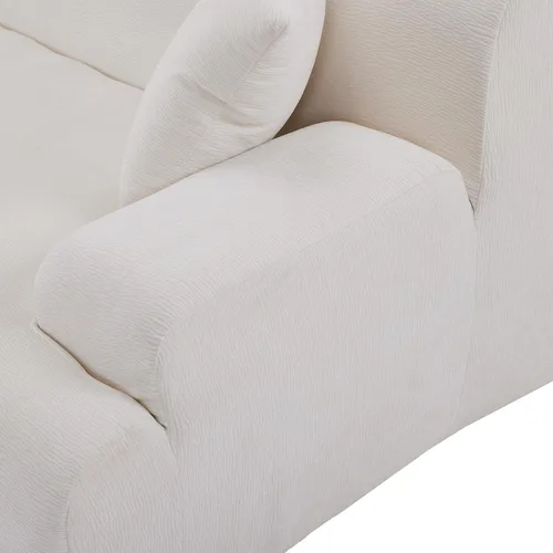 Vista 7 de KLMM Elegante sofá modular grande en forma de L de 2 piezas con dos almohadas, para sala de estar, oficina, apartamento, dormitorio, salón
