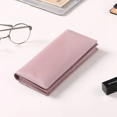 Vista 5 de GOIACII Carteras para mujer bloqueo RFID ultradelgadas cuero real tarjetero de crédito
