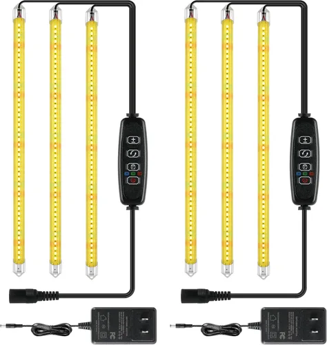 Vista 18 de iPower - Lámpara LED de crecimiento con espectro completo para plantas de interior, cuello de cisne ajustable, 2/3 modos de luz y 5/10 niveles