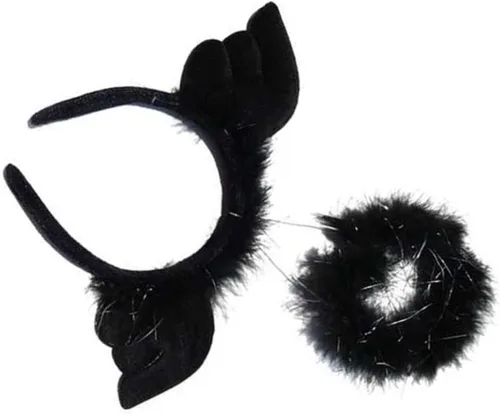 Vista 5 de SHERCHPRY 2 Pcs White Hair Ribbon Headband Black Halloween Hairhoop Hair Accessories Turban Headband Dark Headband