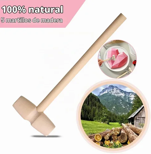 Vista 6 de 10 moldes de silicona con forma de corazón de San Valentín, gran molde de corazón rompible para chocolate con martillo, 8 moldes de silicona