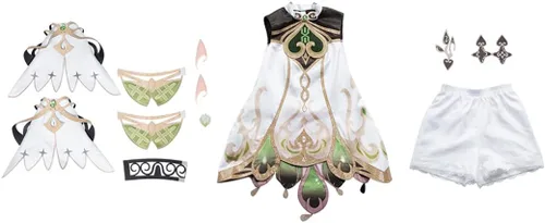 Vista 9 de Genfeli Genshin Impact Nahida - Disfraz completo de cosplay de juego de roles para Halloween, talla XL