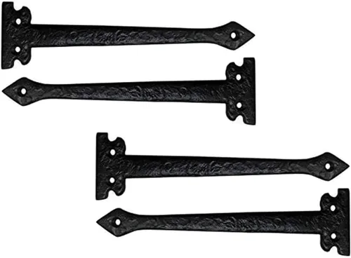 Vista 3 de Adonai Hardware Agee - Correa de aluminio resistente de 7 pulgadas con bisagra frontal falsa o falsa o falsa (paquete de 4, latón antiguo)