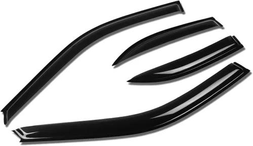 Vista 19 de Auto Dynasty 4 unidades de cinta en la visera de ventilación de ventana, deflector, protector de lluvia compatible con Nissan Maxima 2004-2008