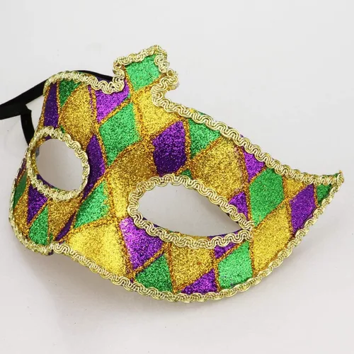 Vista 4 de Coddsmz Máscara veneciana para fiesta de máscaras, accesorio para disfraz de Halloween y Mardi Gras