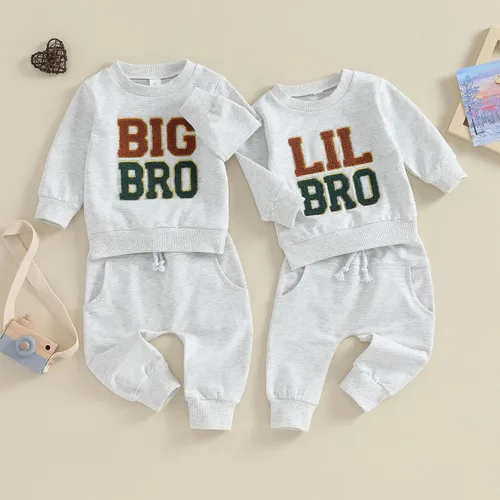 Vista 7 de JLKGICF Ropa de invierno para bebé niña, sudadera con capucha y pantalones para hermana pequeña, sudadera a juego