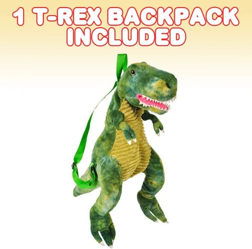 Vista 9 de ArtCreativity Mochila de dinosaurio de felpa, mochilas de animales de peluche de 22 pulgadas en forma de triceratops, bolsa de dinosaurio de peluche