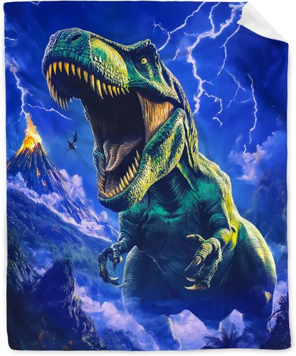 Vista 49 de Manta de bebé de esqueletos de dinosaurios de neón retro de los años 80, regalos para niños y niñas, decoración de dinosaurios, felpa suave