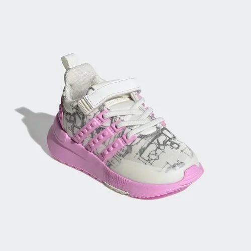 Vista 4 de adidas x Lego Racer TR - Zapatos para niños, color blanco, talla 9.5K, Blanco huesoLila BlissNegro núcleo