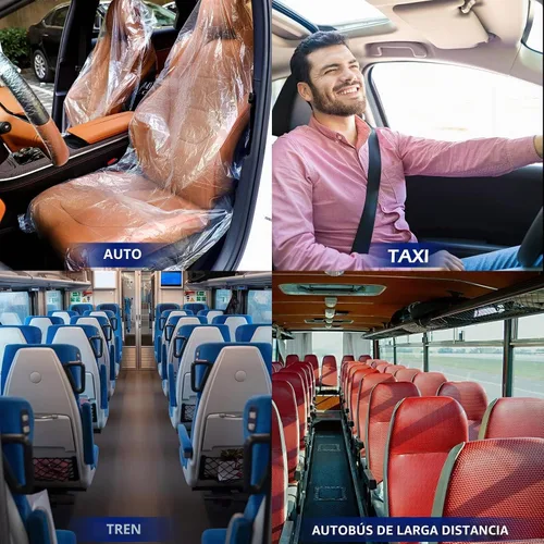 Vista 6 de Tallew 250 Pcs Disposable Plastic Car Seat Covers Clear for Auto Truck