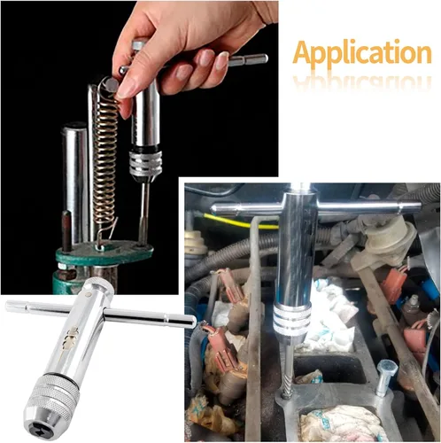 Vista 7 de Llave de llave de trinquete ajustable con mango en T Rango de capacidad de llave M3-M8