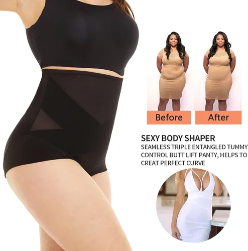 Vista 3 de GANAYAN Shapewear - Bragas moldeadoras de cintura alta con control de abdomen