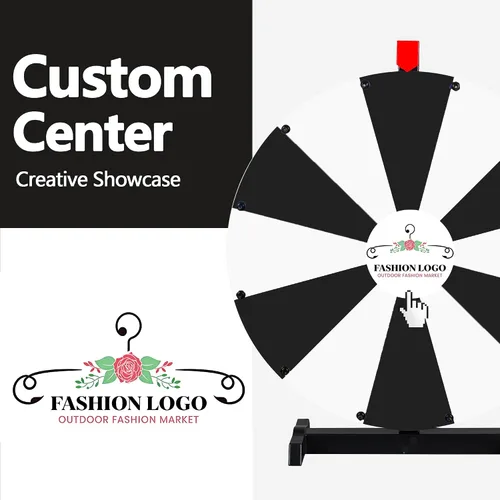 Vista 7 de WinSpin Placa central personalizada de 5.5 "para 18" / 24" Premio rueda logotipo personalizado imán de disco acrílico