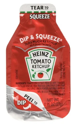 Vista 9 de Paquetes Heinz de ketchup de porción individual (0.3 oz por paquete, paquete de 200)