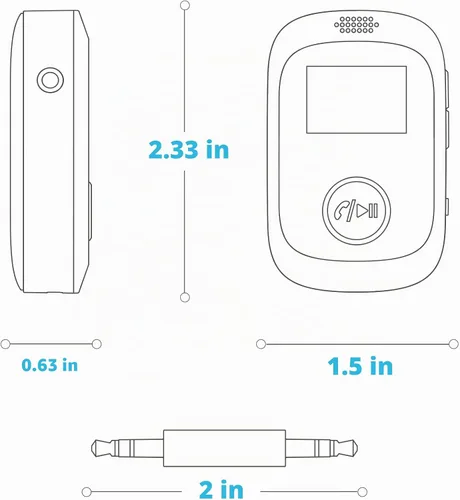 Vista 9 de Adaptador Bluetooth KAIY para auriculares de avión Bluetooth Transmitter for TV/PC/Gym, Bluetooth Receiver for Stereo Receiver, Wireless 3.5mm AUX