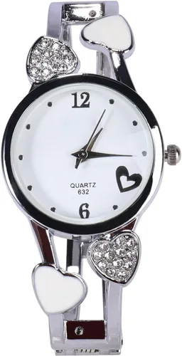 Vista 7 de ele ELEOPTION Reloj de pulsera para mujer, pulsera de cuarzo con esfera redonda de diamantes de imitación, correa de acero inoxidable, con caja