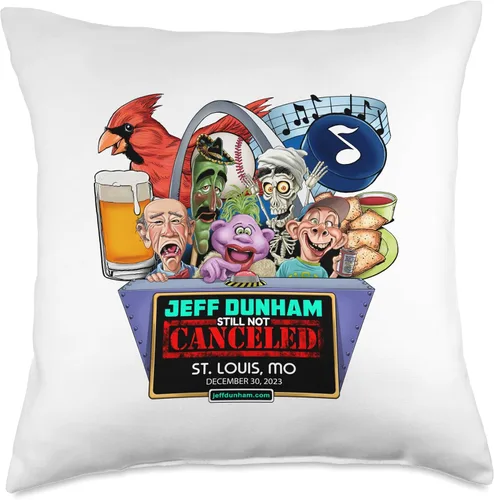 Vista 5 de JEFF DUNHAM St. Louis, MO (2023) - Almohada de 16 x 16 pulgadas, multicolor