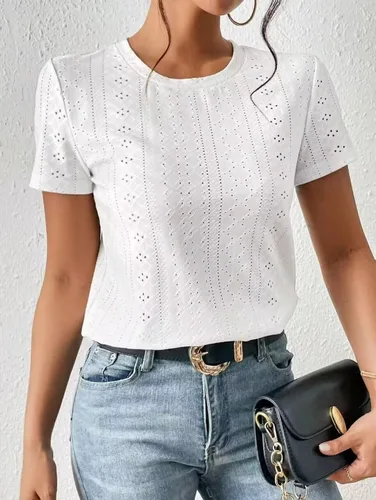 Vista 2 de Camiseta de verano para mujer, diseño de árbol de coco y arena, con estampado de sol, sal y arena, camiseta de manga corta para vacaciones