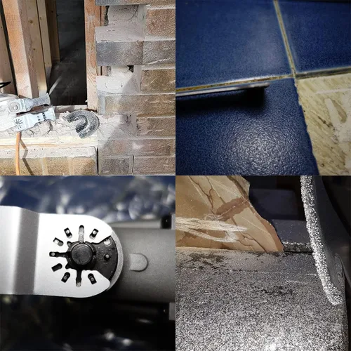 Vista 8 de XXGO 4 piezas de cuchillas oscilantes de diamante multiherramienta para quitar lechada de arena XG4202S Lo mejor para la eliminación de lechada