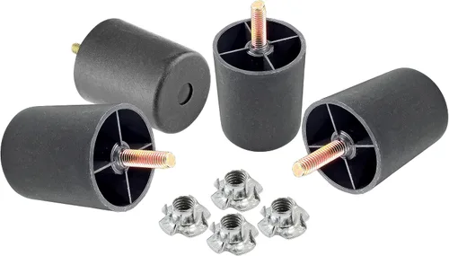 Vista 3 de 4 patas de sofá de 2.5 pulgadas, patas cónicas para muebles, patas de sofá de plástico con pernos de suspensión M8 para sofá, tocador, armario