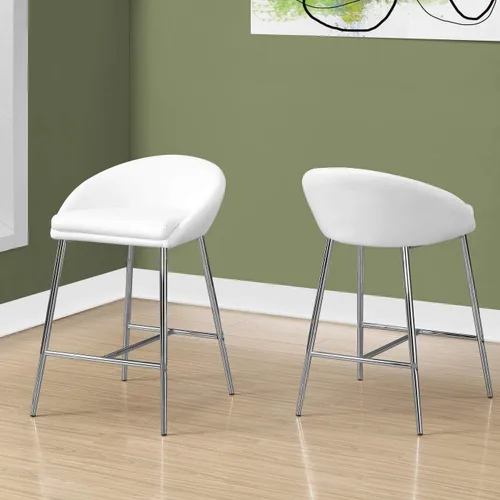 Vista 2 de Monarch Specialties I BARSTOOL, Blanco